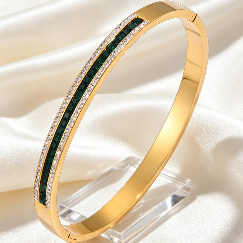 3pcs Light Luxury Stainless Steel Bracelet Set, Elegant Gift